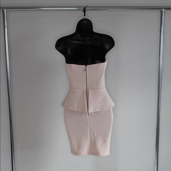 Peplum strapless sequin mini dress - Picture 3 of 3